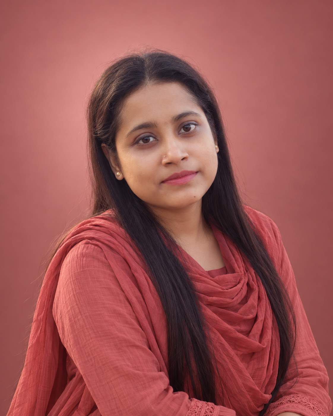 Israt Jahan Raha, graphic designer and founder of RAHA, in her studio portrait