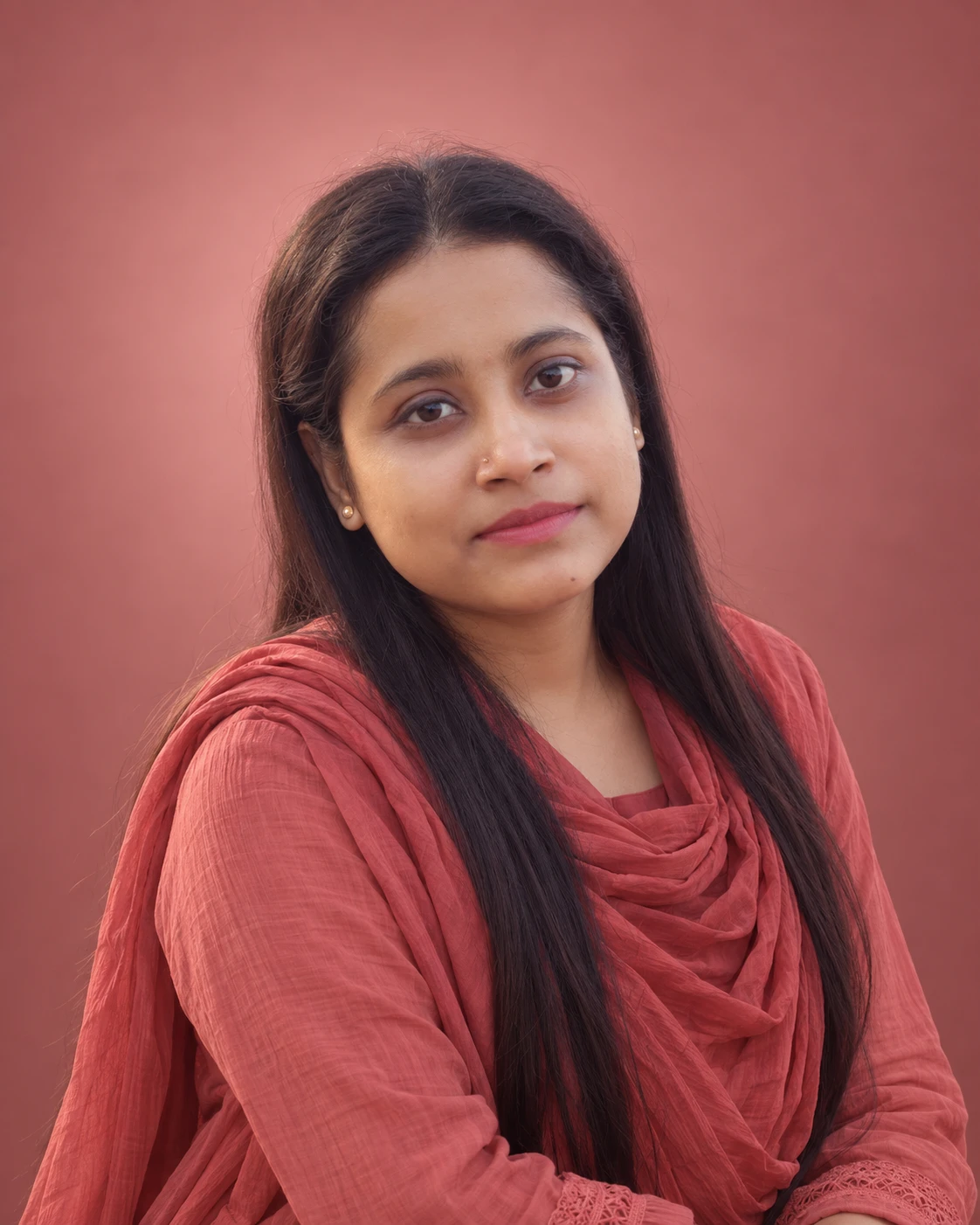 Israt Jahan Raha, graphic designer and founder of RAHA, in her studio portrait